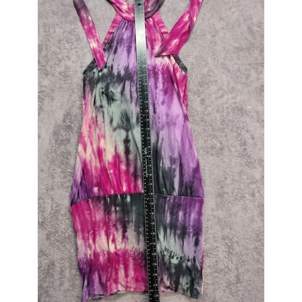 donutz inc dress small tie dye open back party dance club bodycon stretch USA